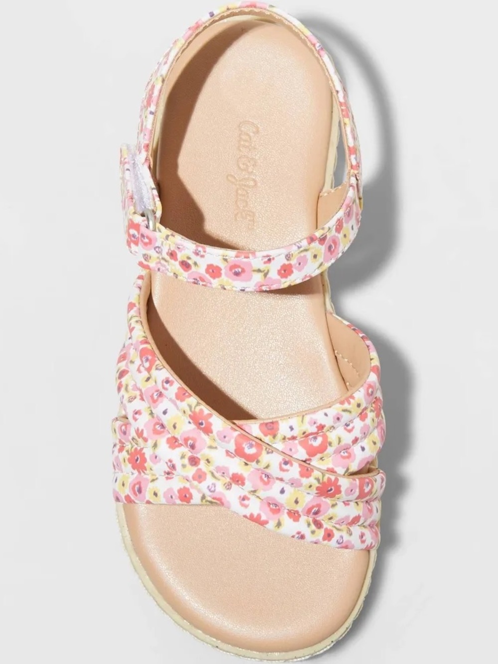 Cat & Jack Floral Adjustable Ankle Sandals